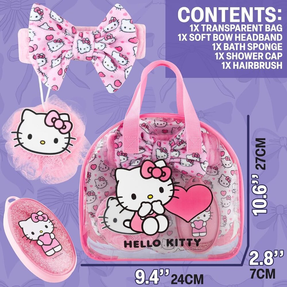 Hello Kitty Shower Accessories Kit Girl Women Kids Toiletry Travel Gift - Picture 6 of 6